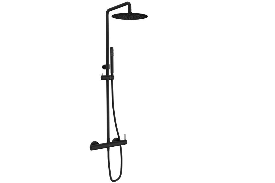 Matte Black LOOP single-lever shower tap by Sanycces