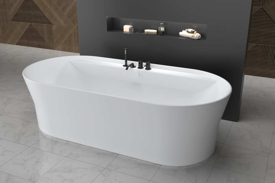 TONO desinger bath in Krion® side view