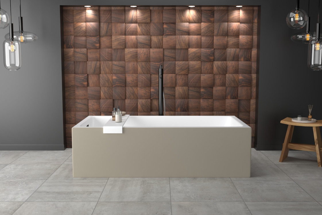 MODUL BEIGE bath in Krion® front view