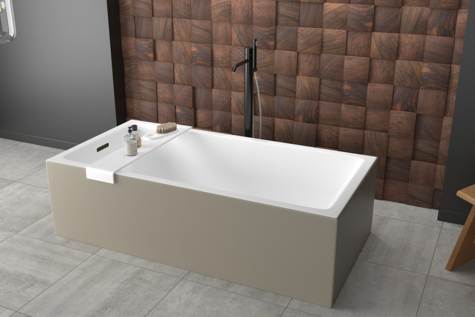 MODUL BEIGE bath in Krion® side view