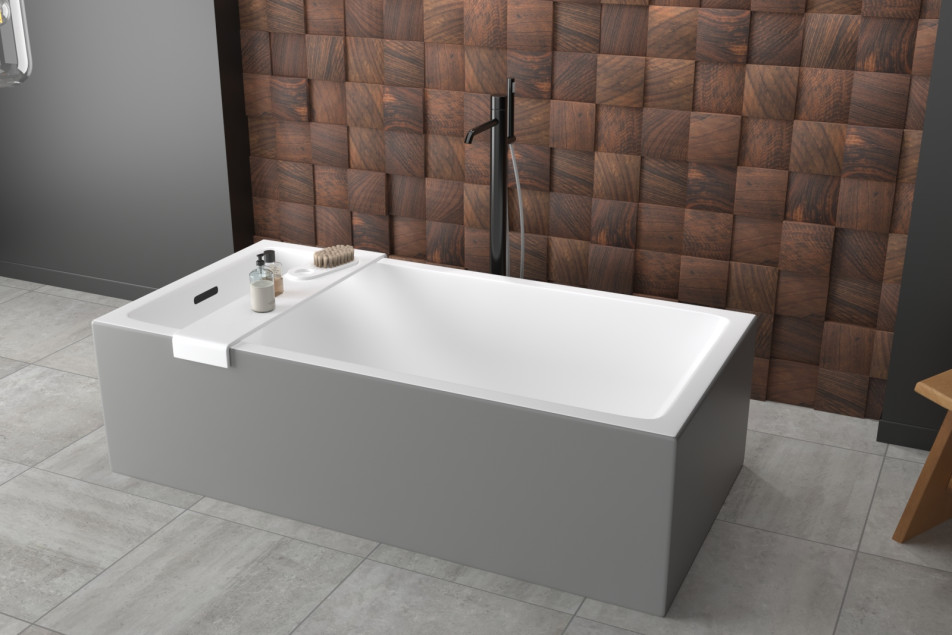 MODUL GREY bath in Krion® side view