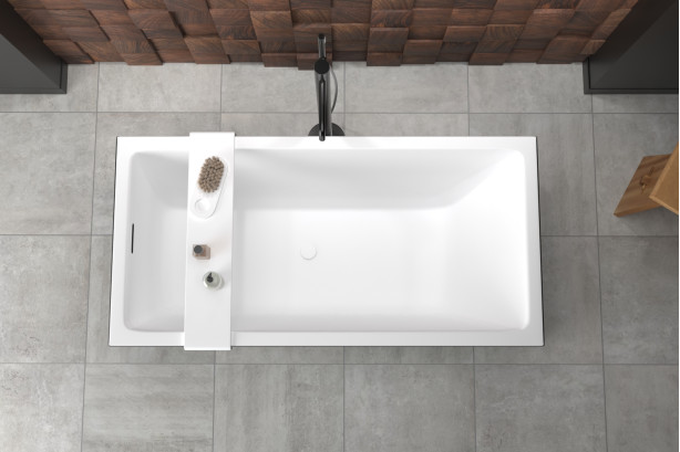 MODUL BLACK bath in Krion® top view