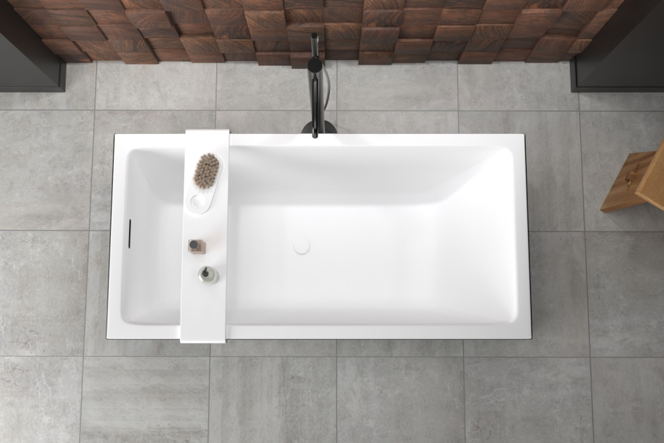 MODUL BLACK bath in Krion® top view