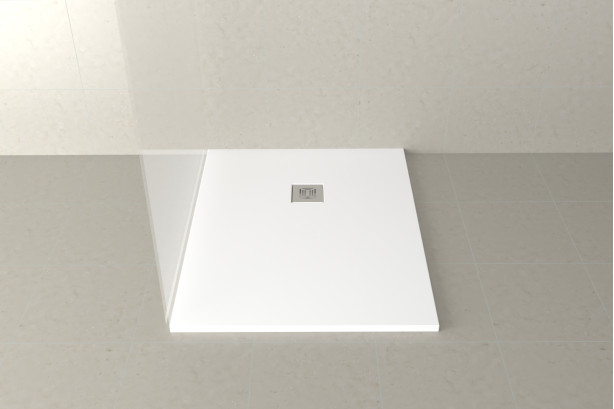 LOGIC SanyLite Gel coat rectangular shower tray front view