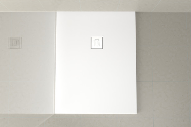 LOGIC SanyLite Gel coat rectangular shower tray side view