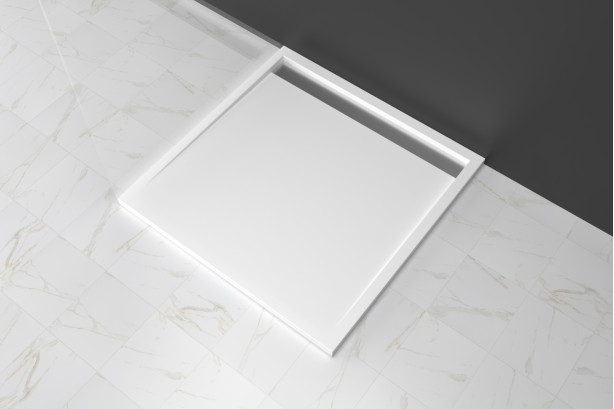 RAS Krion® square shower tray side view