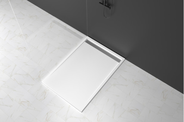 RAS Krion® small rectangular shower tray side view