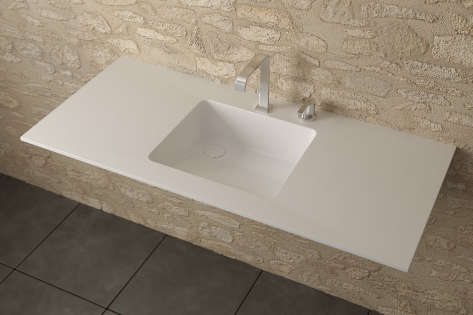 CHENGIRO single washbasin in Krion® side view