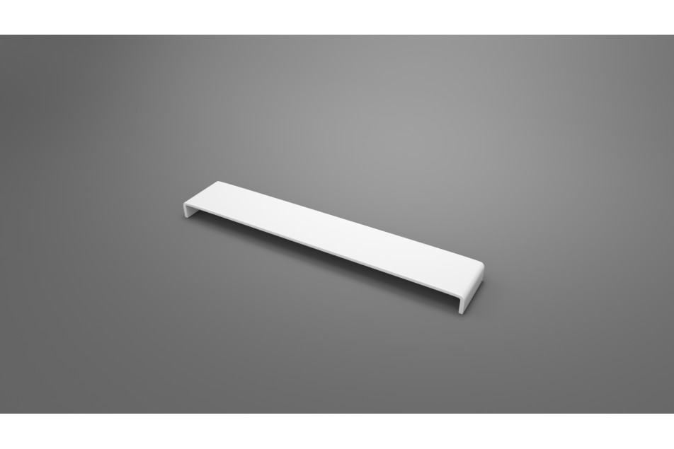 Golden Gate Corian® white bath shelf, side view