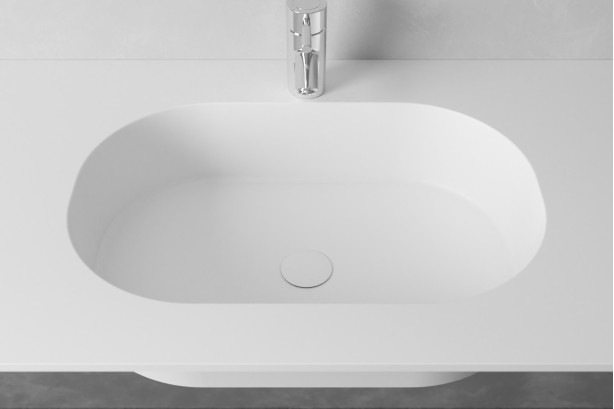 TONNARA single washbasin in Krion® top view