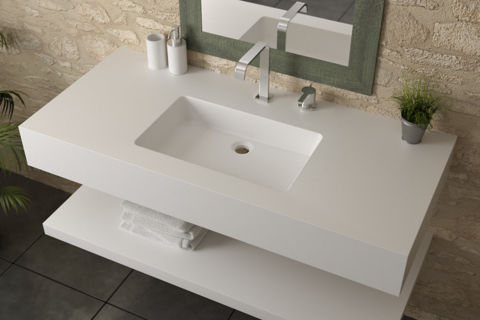 CAPENSE KRION® single sink unit side view