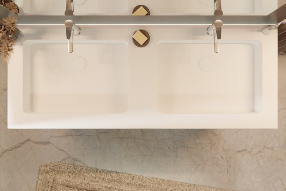 SMART drawer unit with KOLE® double washbasin top view