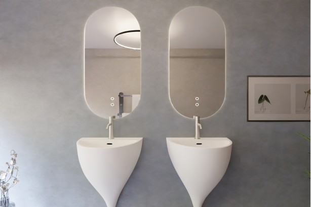 OBIONE mirror front view with furniture