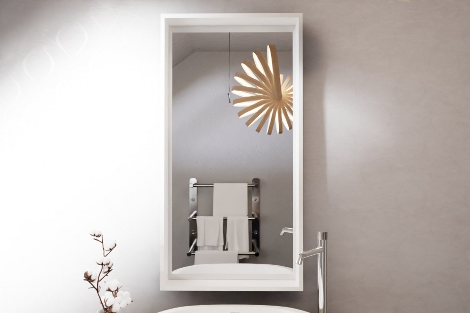 White NICONE mirror front view