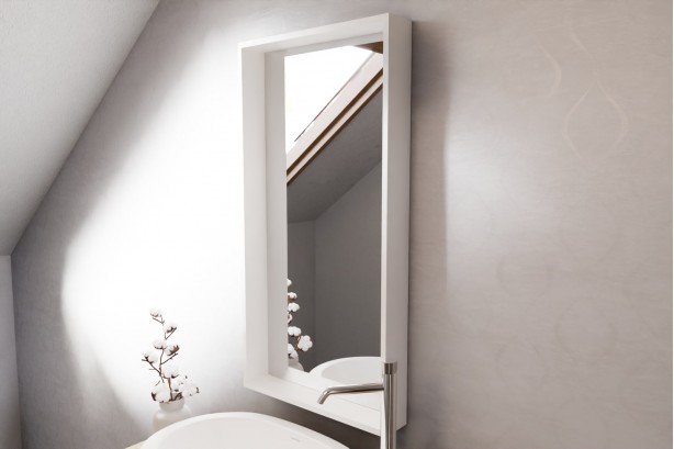 White NICONE mirror side view