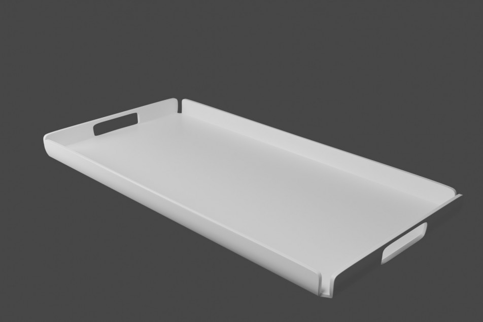 Corian® serving tray, side view