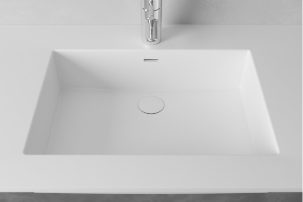 CABRITS single washbasin in Krion® top view