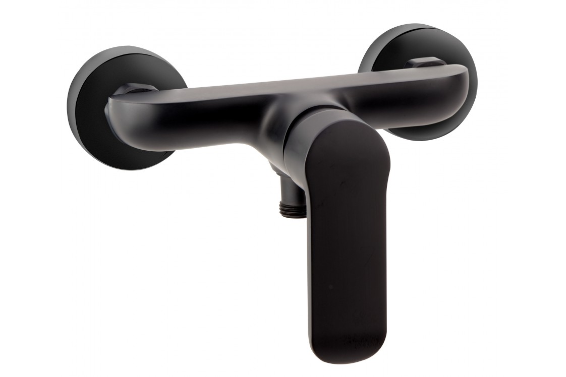 Matte Black wall mounted shower mixer Colors Kramer®