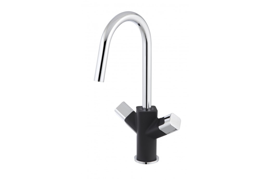 Colors Matte Black Single Hole Mixer with Movable Tube Spout Kramer®