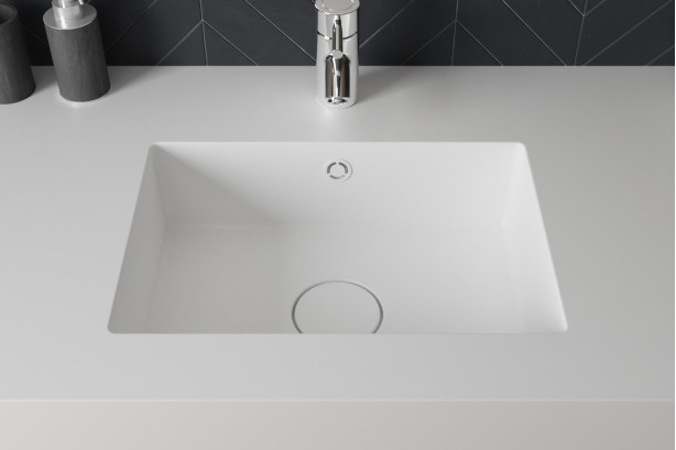 SAIL ROCK single washbasin in CORIAN® top view