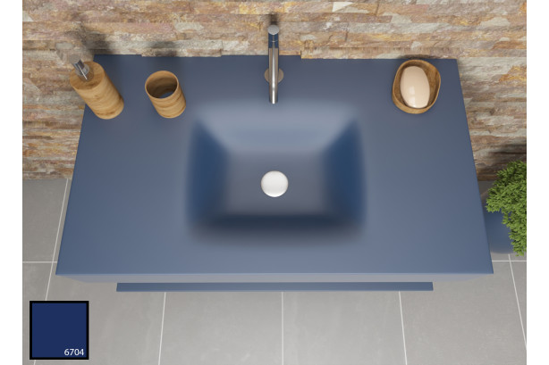 Plan vasque AGATE en KRION® navy blue vue de dessus