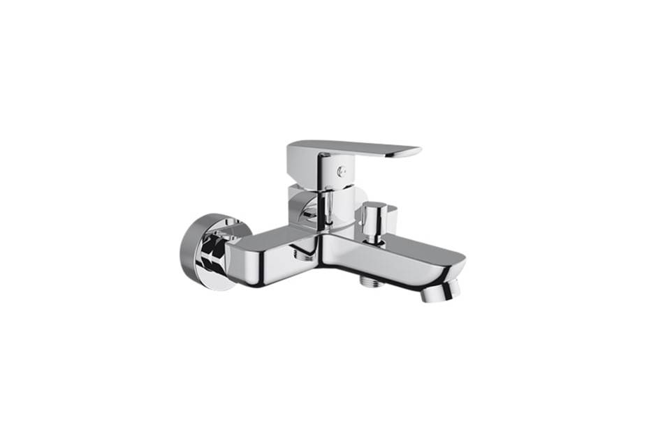 Kramer® CHROME EDGE wall-mounted bath and shower mixer