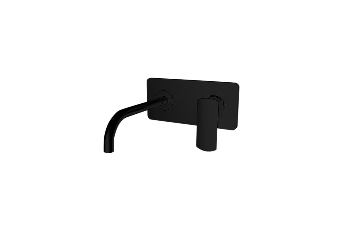 EDGE Kramer® concealed single lever basin mixer with matte black plate