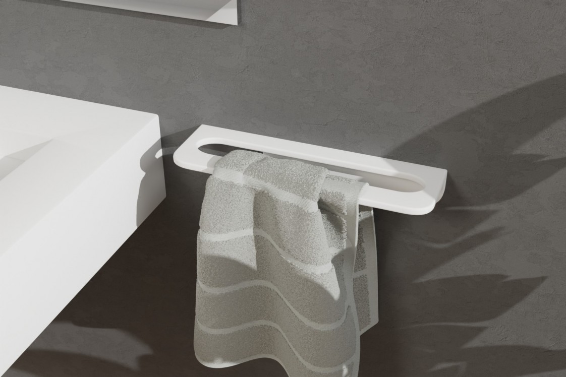 Image of Corian® 1-branch towel rack