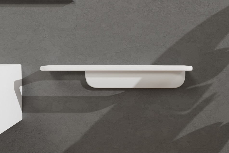 Corian® 1-branch towel rack image - front view