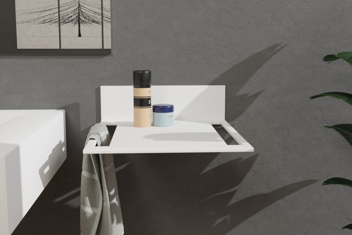 Image of Corian® towel shelf front view