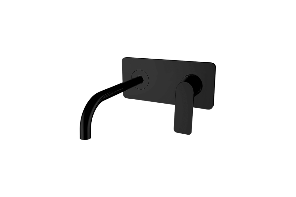 Image of LIFESTYLE Matte Black concealed basin mixer with Kramer® plate