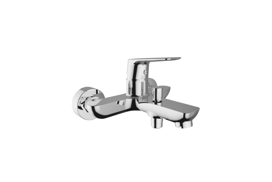 Kramer® CHROME LIFESTYLE wall-mounted bath and shower mixer image