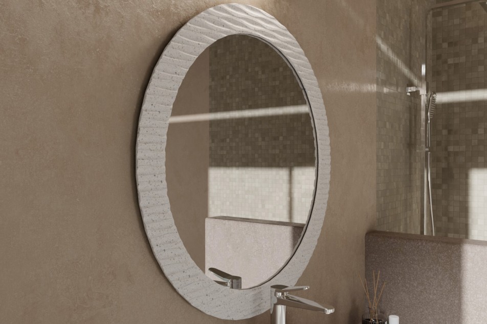 Grand miroir Corian® VAGADAM Bright rock vue de côté