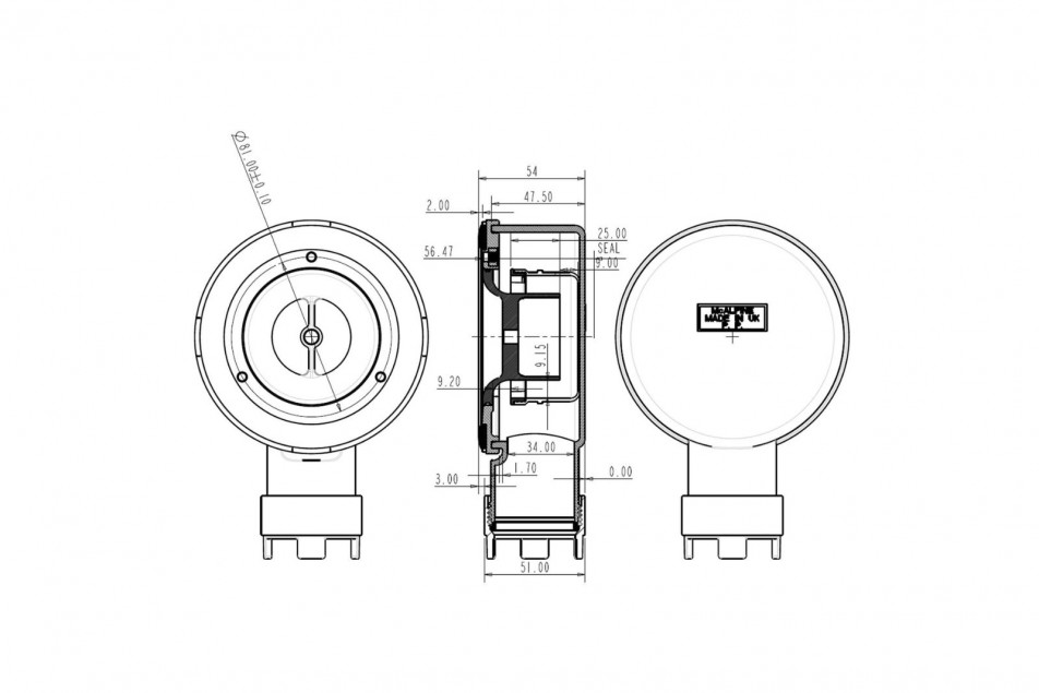 Trap for NOHO/YAKU/KUBA 60 mm screw-in shower tray diagram