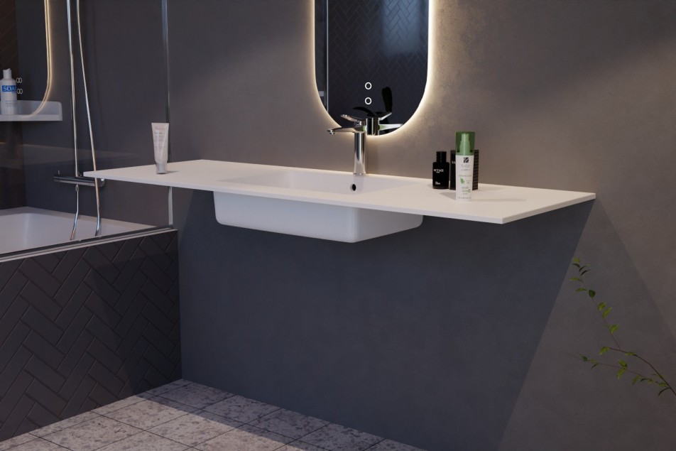 CORIAN® Single Sink BALANEC side view