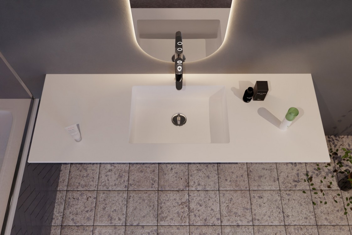 CORIAN® Single Sink BALANEC top view