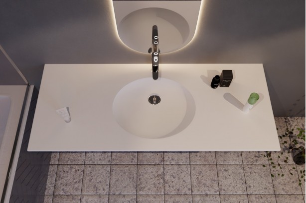 CORIAN® Single Sink BENIGUET top view