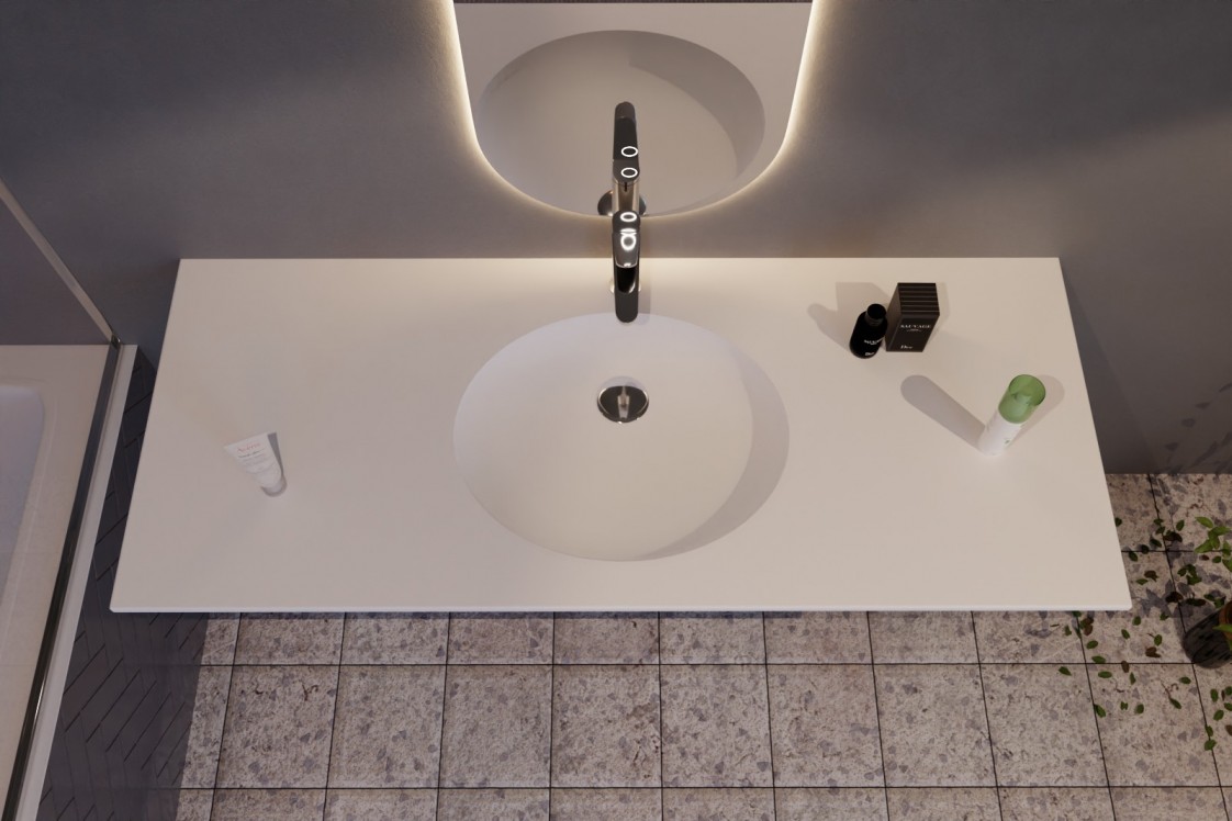 CORIAN® Single Sink BENIGUET top view