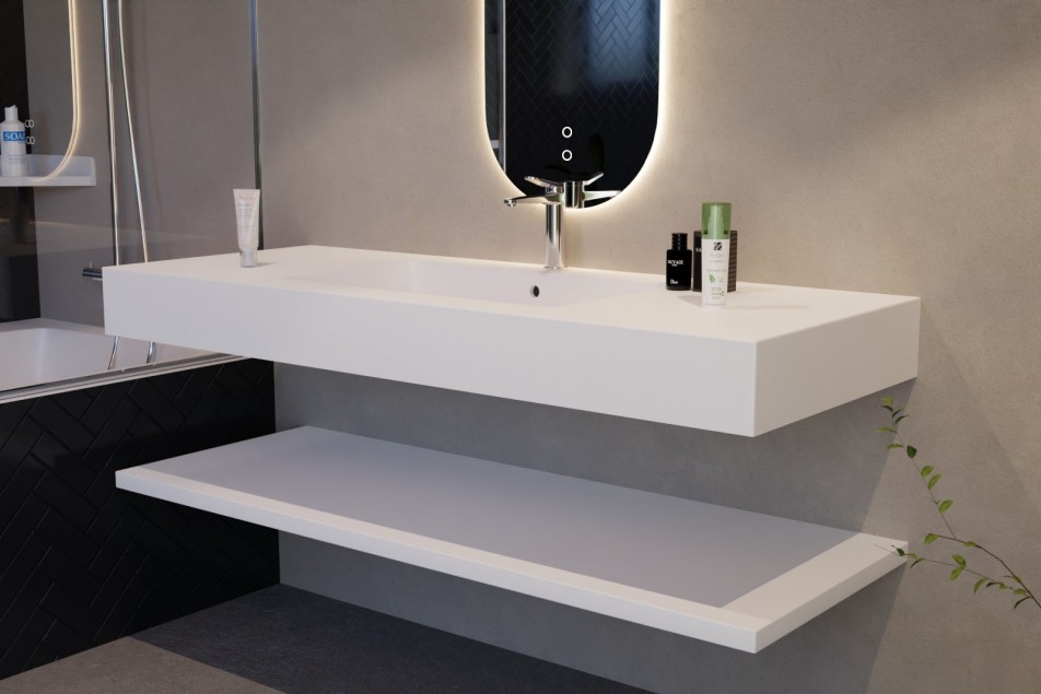 CORIAN® Single Sink BANNEC side view