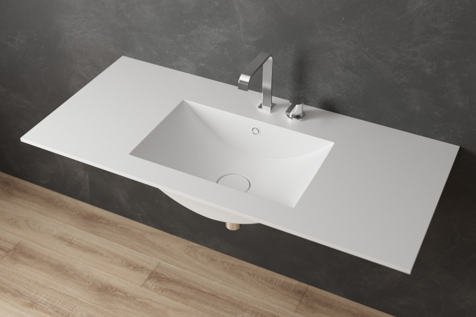 MONTEBELLO single washbasin in CORIAN® side view