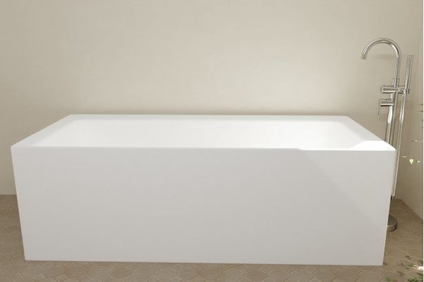 CATANE white matt island bath - top view