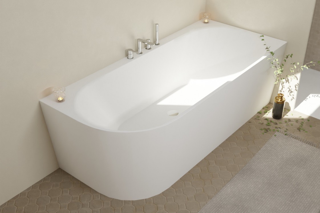 MODÉNA corner bathtub right angle - top view