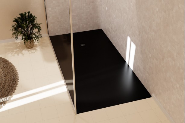 Anthracite shower tray - front view