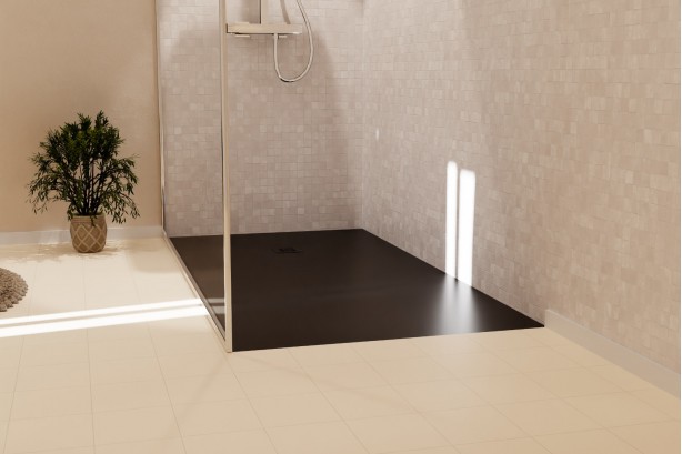 Anthracite shower tray - front view