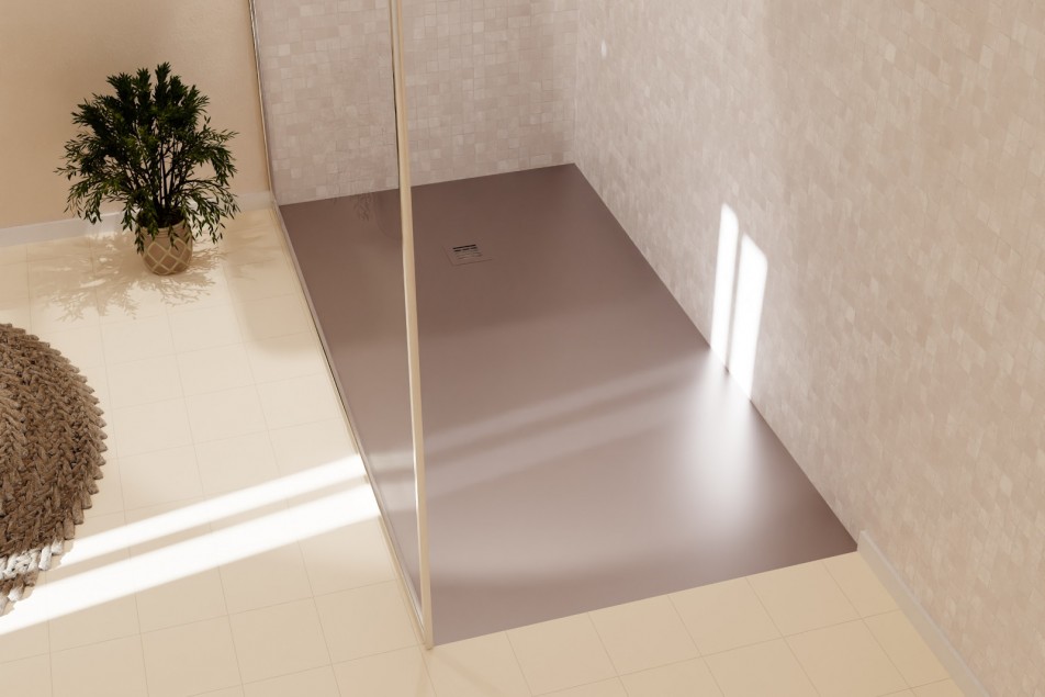 ALICANTE Ciment shower tray - front view