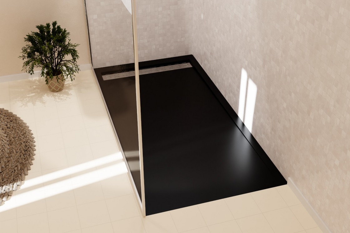 BILBAO anthracite shower tray - front view