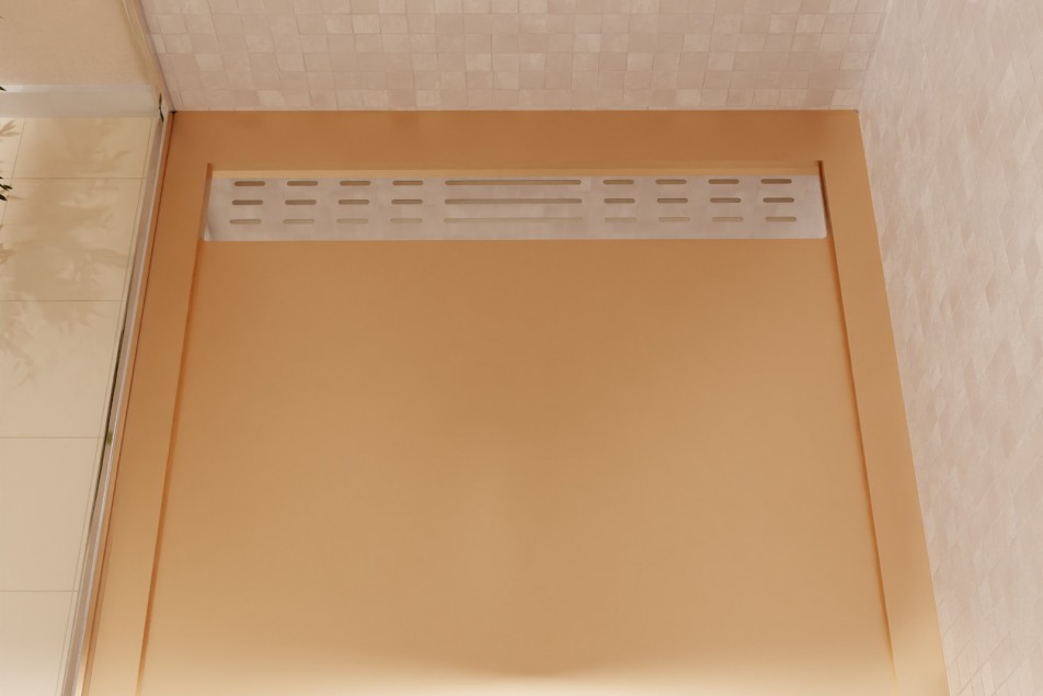 BILBAO cream shower tray - top view