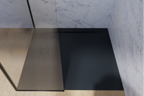 DARBO anthracite shower tray - side view