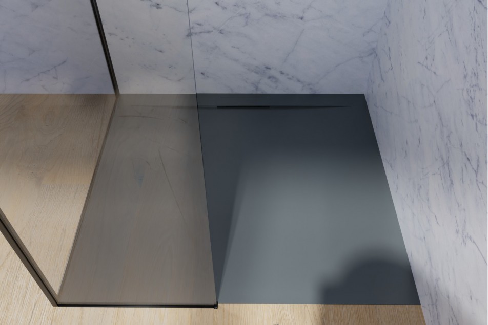 DARBO grey shower tray - front view