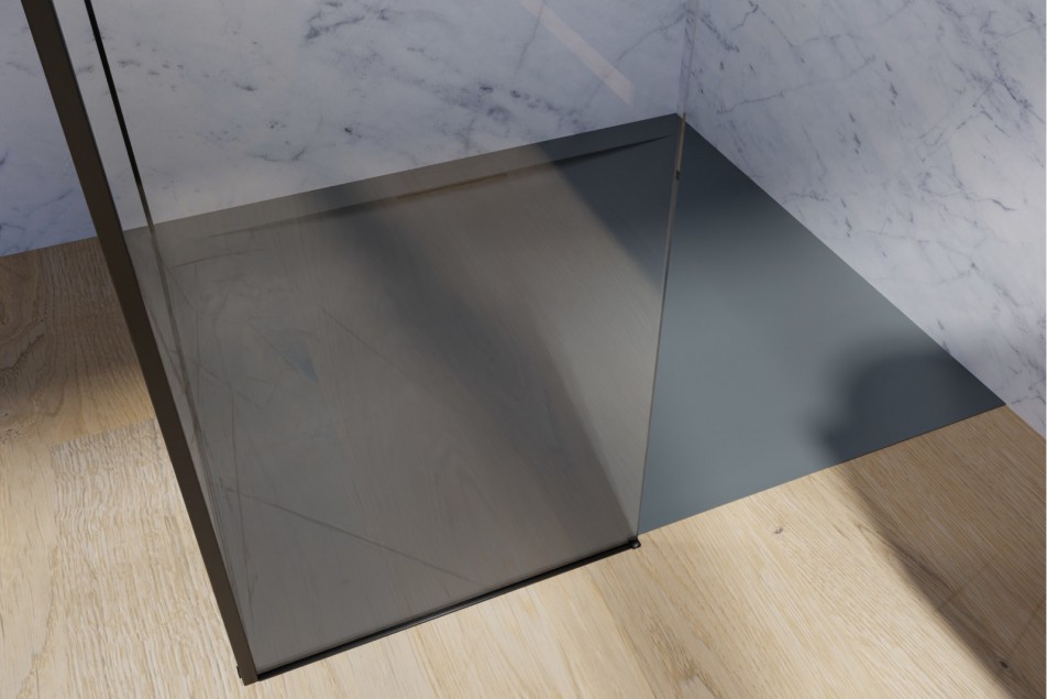 DARBO grey shower tray - side view